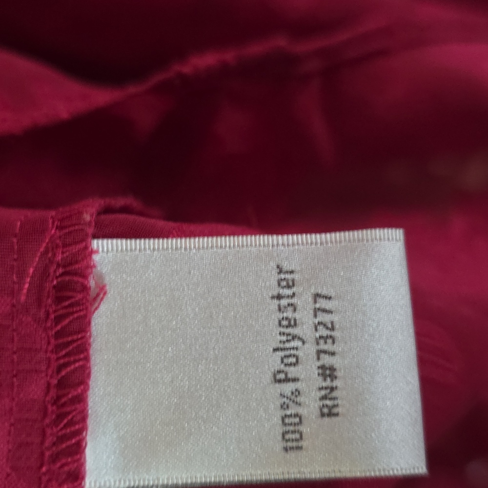 🌟 LC Lauren Conrad Burgundy Patterned Blouse Size L - Picture 3 of 5